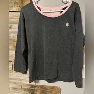 Tommy Bahama Long Sleeve Pullover Shirt Grey womens Small